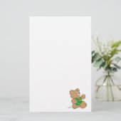 Joggen Lopende Beer Briefpapier (Staand voorkant)
