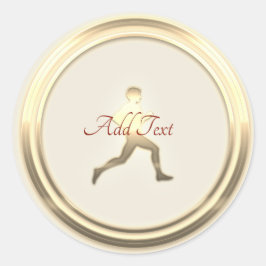 Jogger atletiek marathon loper ronde sticker