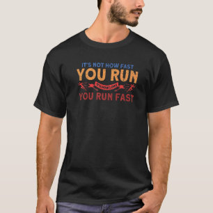Jogger Half Marathon  Retro How Fas T-shirt