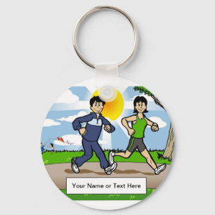 Jogger Runner - Een paar Cartoon door PrintedPerfe Sleutelhanger