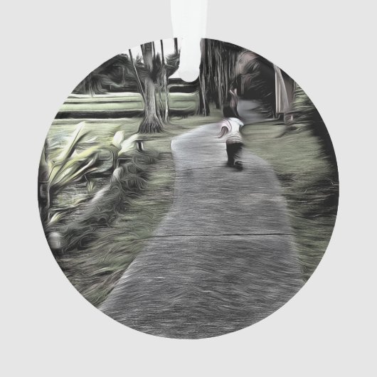 Jogging begint jong ornament (achterkant)