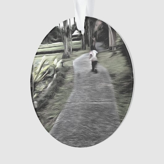 Jogging begint jong ornament (voorkant)