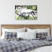 JOGGING BUDDIES WATERVERF Wrapped Canvas Print (Insitu (Slaapkamer))