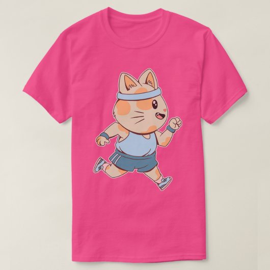 Jogging cat t-shirt (Design voorkant)
