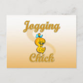 Jogging Chick Briefkaart (Voorkant)