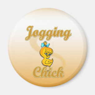 Jogging Chick Magneet