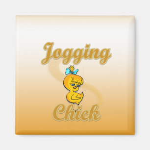 Jogging Chick Magneet