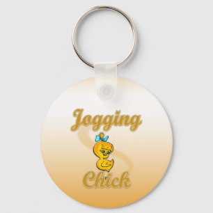 Jogging Chick Sleutelhanger