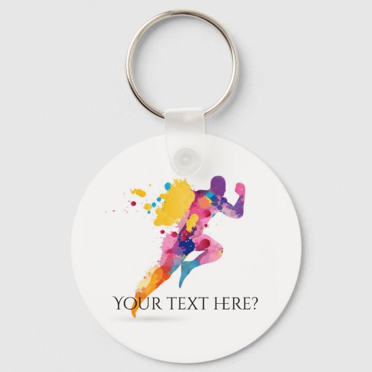 Jogging Fitness uitvoeren Sleutelhanger (Voorkant)
