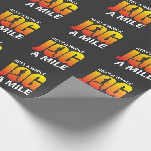 Jogging Gift Marathon Runner Triathlon Cadeaupapier (Hoek)