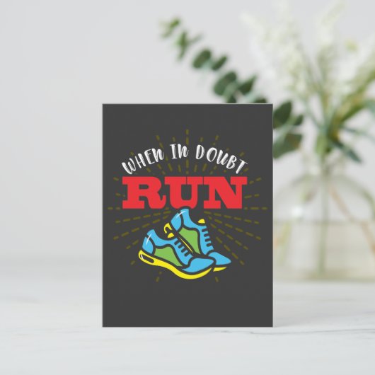 Jogging gift runner - eenvoudig lopend briefkaart (Staand voorkant)