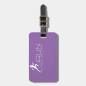 Jogging girl bagagelabel (Voorkant verticaal)