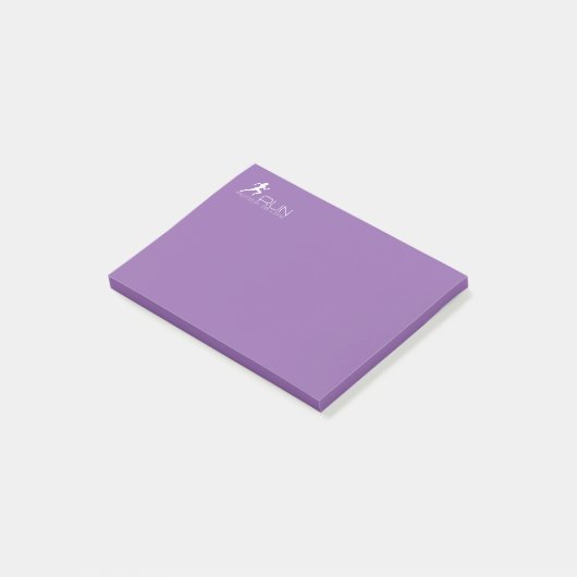 Jogging girl post-it® notes (Schuin)
