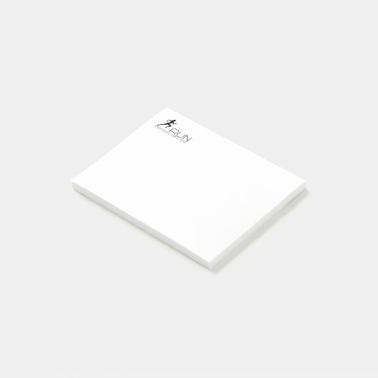 Jogging girl post-it® notes (Schuin)