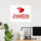 Jogging Hearts Poster (Thuiskantoor)