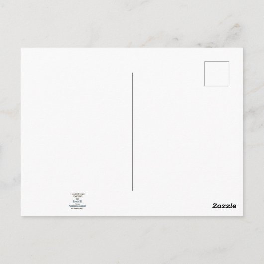 Jogging Humor Briefkaart (Achterkant)