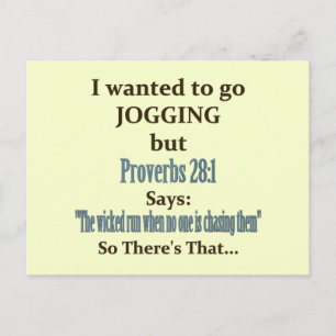 Jogging Humor Briefkaart
