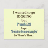 Jogging Humor Briefkaart (Voorkant)