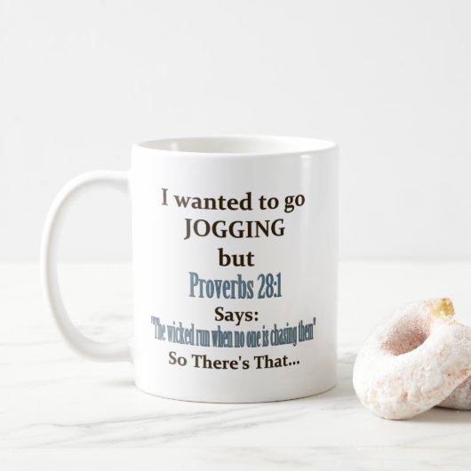 Jogging Humor Koffiemok (Met donut)