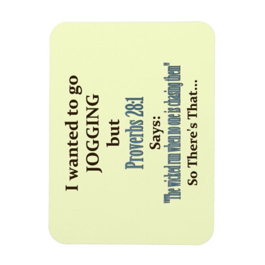 Jogging Humor Magneet (Verticaal)