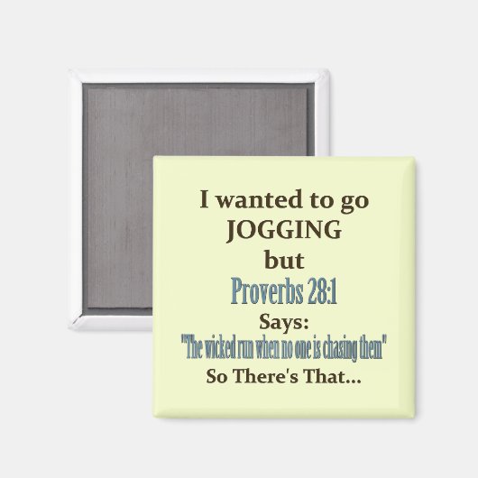 Jogging Humor Magneet (Voorkant / Achterkant)