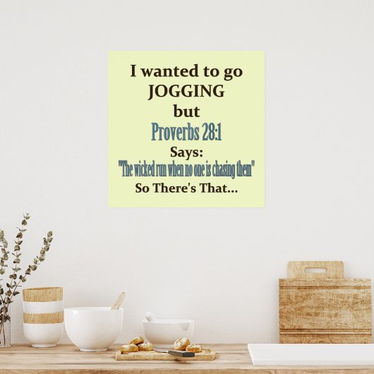 Jogging Humor Poster (Keuken)