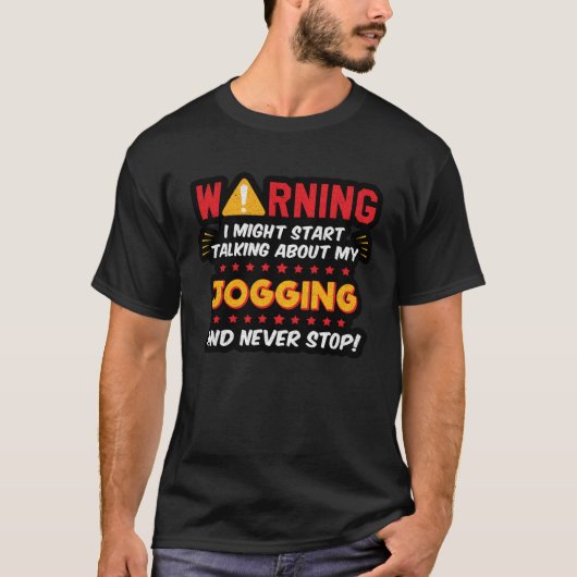 Jogging Jogger Gezegde Joke Graphic T-shirt (Voorkant)