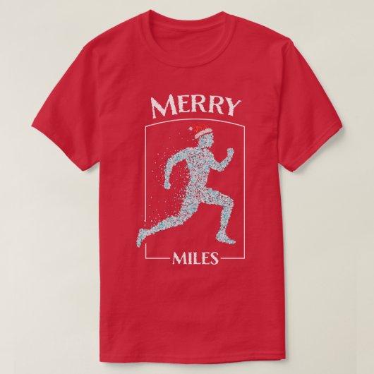 Jogging Jogger Running Santa Hat Kerstseizoen T-shirt (Design voorkant)