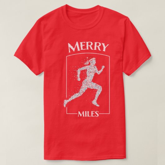 Jogging Jogger Running Santa Hat Kerstseizoen T-shirt (Design voorkant)