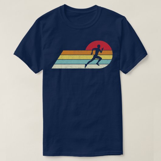 Jogging Running Retro Verdrietige Stijl T-shirt (Design voorkant)