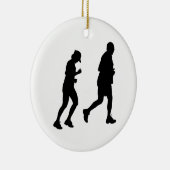Jogging Silhouette Keramisch Ornament (Rechts)