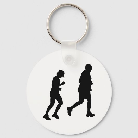 Jogging Silhouette Sleutelhanger (Voorkant)