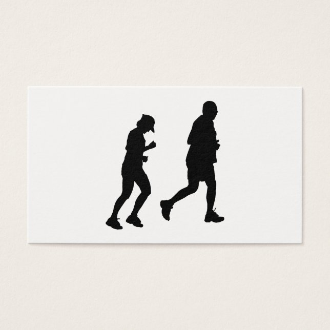Jogging Silhouette Visitekaartje (Voorkant)