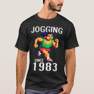 Jogging sinds 1983 met pixel t-shirt