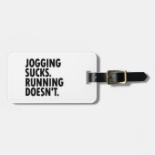 Jogging Sucks. Lopen doet het niet. Bagagelabel (Voorkant horizontaal)