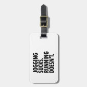 Jogging Sucks. Lopen doet het niet. Bagagelabel (Voorkant verticaal)