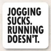 Jogging Sucks. Lopen doet het niet. Bier Onderzetter (Voorkant)