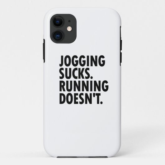 Jogging Sucks. Lopen doet het niet. Case-Mate iPhone Case (Achterkant)