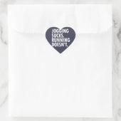 Jogging Sucks. Lopen doet het niet. Hart Sticker (Tas)