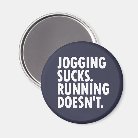 Jogging Sucks. Lopen doet het niet. Magneet (Voorkant / Achterkant)