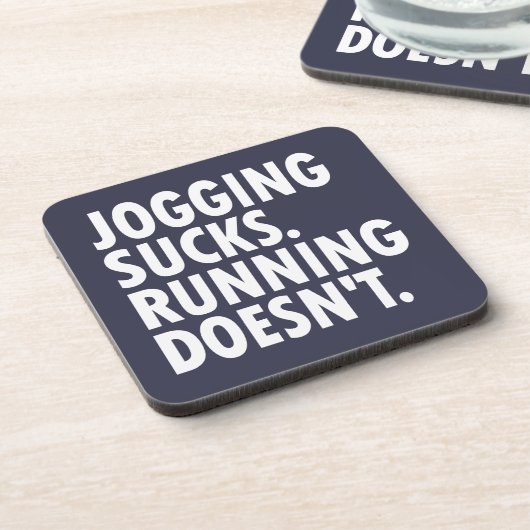 Jogging Sucks. Lopen doet het niet. Onderzetter (Linkerzijde)