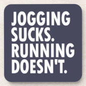 Jogging Sucks. Lopen doet het niet. Onderzetter (Voorkant)