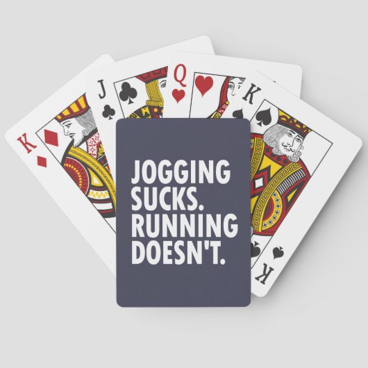 Jogging Sucks. Lopen doet het niet. Pokerkaarten (Achterkant)