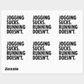 Jogging Sucks. Lopen doet het niet. Vierkante Sticker (Vel)