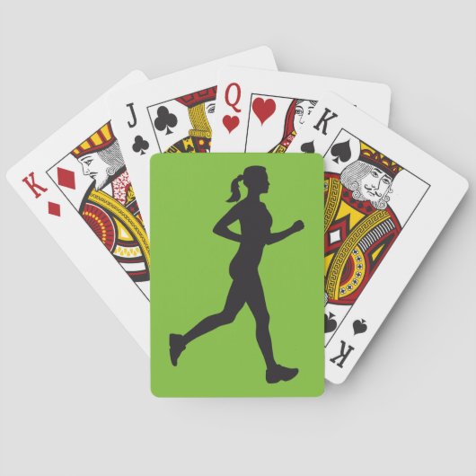jogging woman speelkaarten (Achterkant)