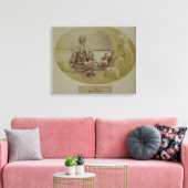 Jogis of Snake Charmers, Hindoes met een laag kast Canvas Afdruk (Insitu (Woonkamer))