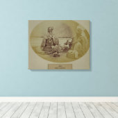 Jogis of Snake Charmers, Hindoes met een laag kast Canvas Afdruk (Insitu (Houten vloer))
