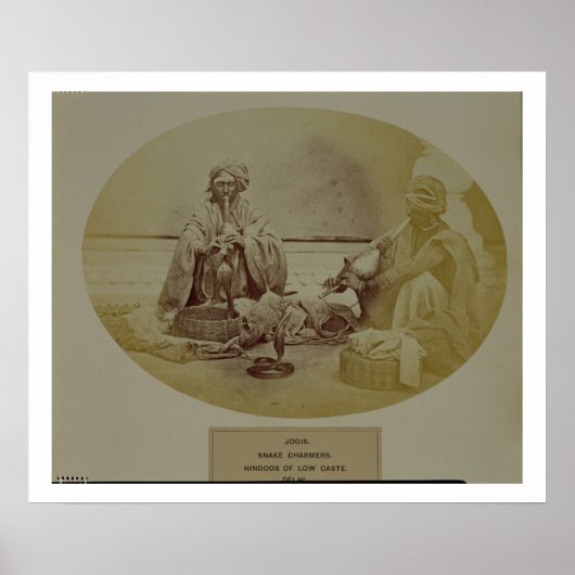 Jogis of Snake Charmers, Hindoes met een laag kast Poster (Voorkant)