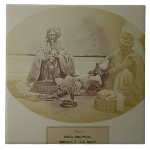 Jogis of Snake Charmers, Hindoes met een laag kast Tegeltje