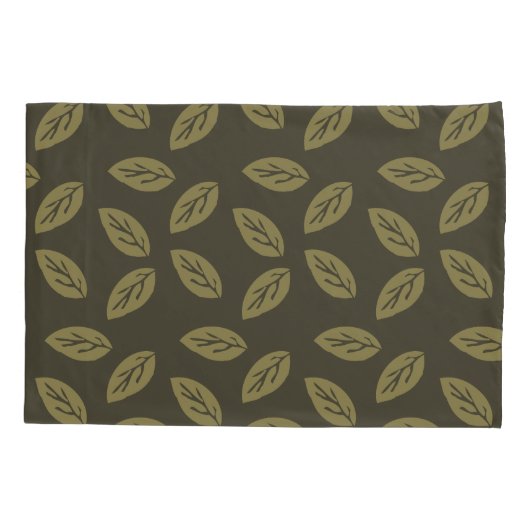 Johan Leafs TWArt FullPattern DarkGreenBG Kussensloop (Achterkant)